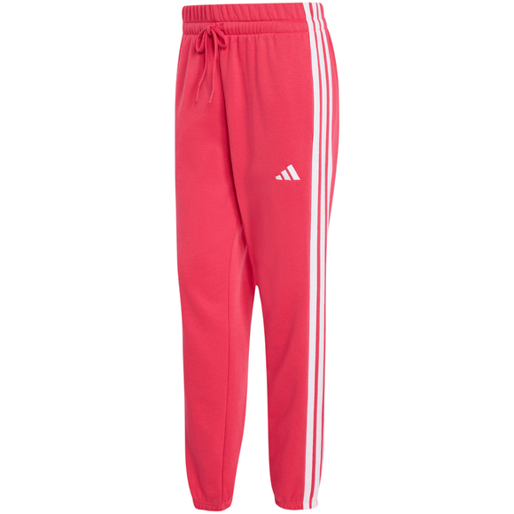 Spodnie damskie adidas Essentials 3-Stripes French Terry Cuffed różowe KF8339