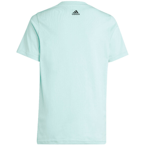 Koszulka dla dzieci adidas Essentials Two-Color Big Logo Cotton Tee miętowa IB4097