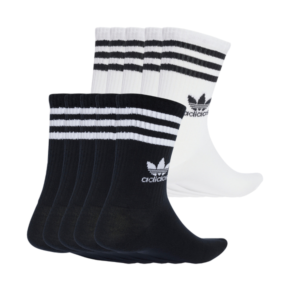 Skarpety adidas 3 Stripes Crew 10 Pairs białe, czarne JY0231