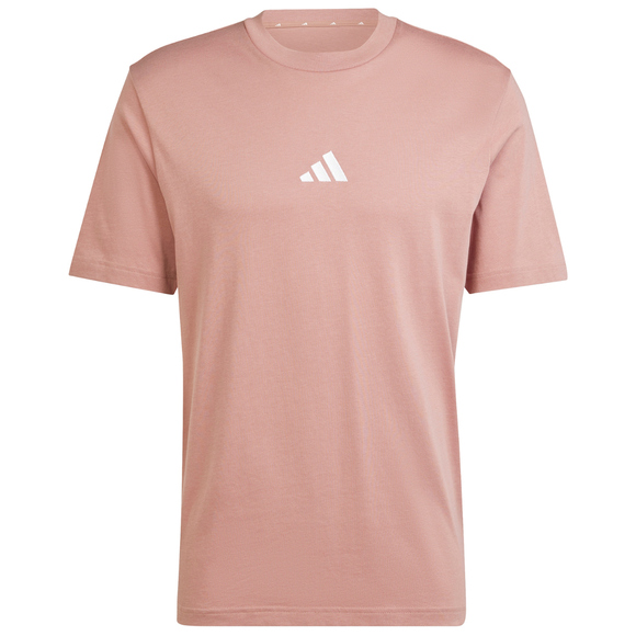 Koszulka męska adidas Essentials Small Logo Single Jersey różowa JF1099