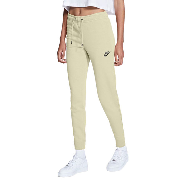 Spodnie damskie Nike Essntl Flc Mr Pnt Tight beżowe BV4099 113