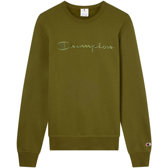 Bluza męska Champion Crewneck Sweatshirt oliwkowa 220272 GS585