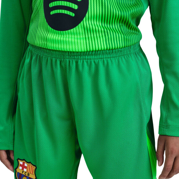 Spodenki dla dzieci Nike FC Barcelona 2025/26 Stadium Goalkeeper zielone HQ0475 310
