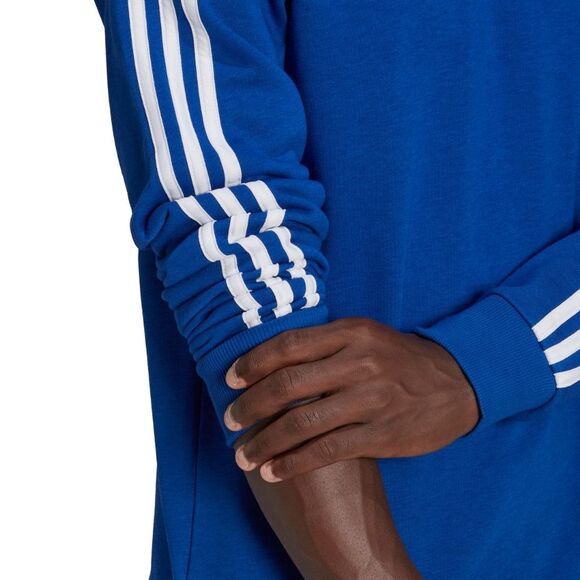 Bluza męska adidas Essentials French Terry 3-Stripes niebieska HE1832