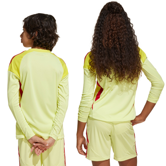 Koszulka bramkarska dla dzieci adidas Tiro 25 Competition Long Sleeve Jersey żółto-czerwona KJN2020