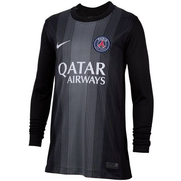 Koszulka dla dzieci Nike PSG Goalkeeper Stadium 2025/26 czarna HJ5267 010