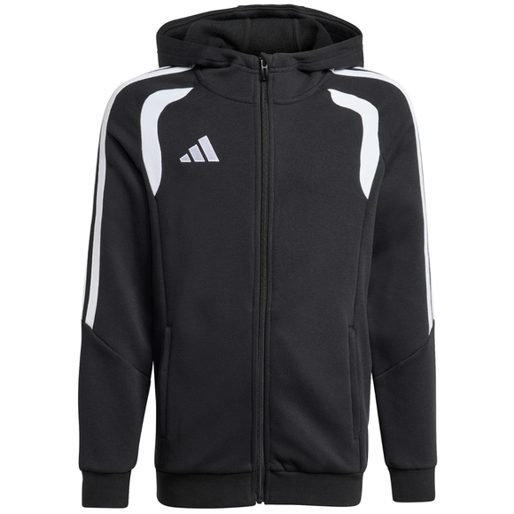 Bluza dla dzieci adidas Tiro 26 League Sweat Full Zip Hoodie czarna KF3324