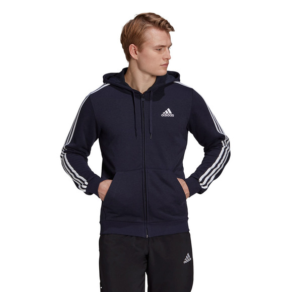 Bluza męska adidas Essentials Full-Zip Hoodie granatowa GK9033