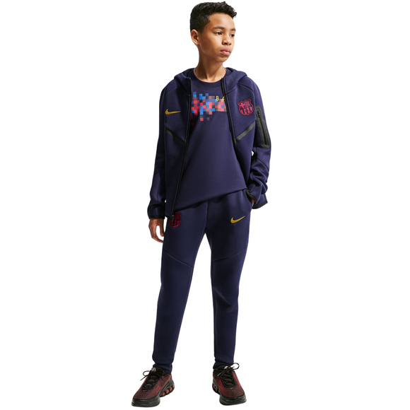 Spodnie dla dzieci Nike FC Barcelona Tech Fleece granatowe II3728 498