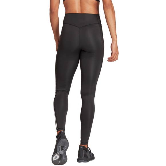 Legginsy damskie adidas Optime 3-Stripes Full-Length 1/1 czarne IT9105