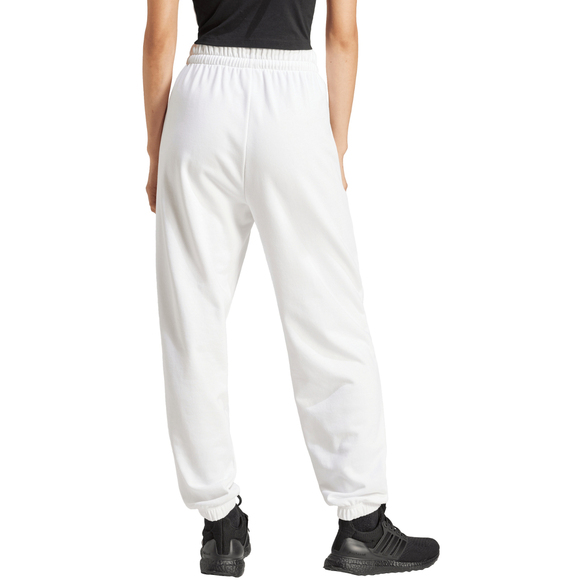 Spodnie damskie adidas Essentials Small Logo French Terry Cuffed białe JD9923