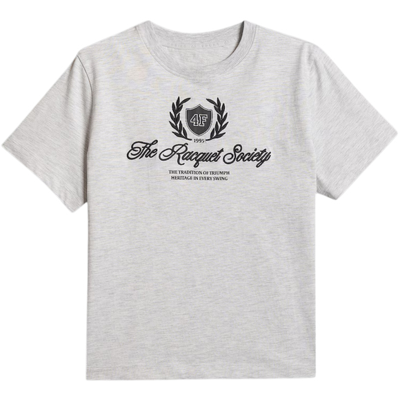 Koszulka damska 4F F2738 chłodny jasny szary melanż 4FWSS26TTSHF2738 27M