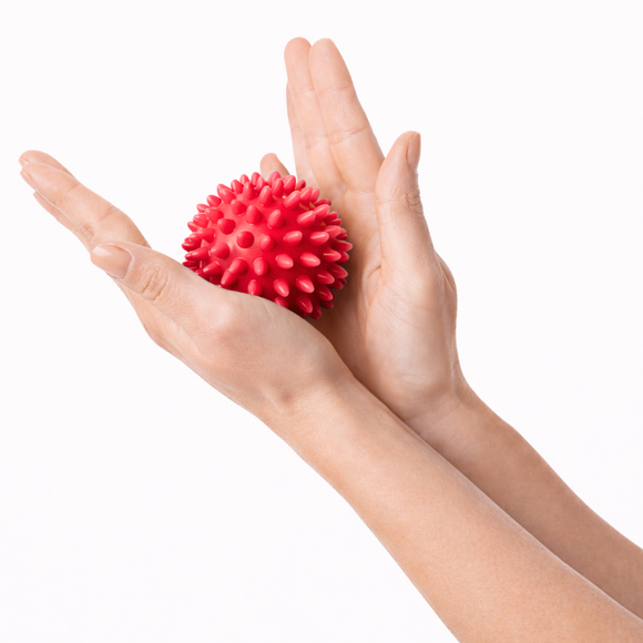 Piłka Fizjo Spiky do masażu i rehabilitacji 5,4 cm Tullo czerwona REF852