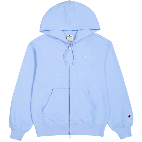 Bluza damska Champion Full Zip Hoodie Sweatshirt błękitna 117787 BS186 