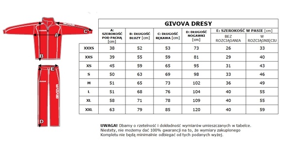 GIVOVA DRES CAMPIONE CZERWONO-Czarny