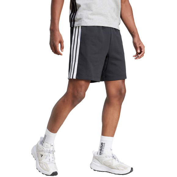 Spodenki męskie adidas Essential 3-Stripes French Terry czarne JE6414