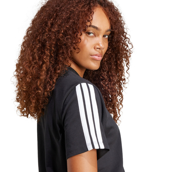 Koszulka damska adidas Essentials 3-Stripes Cotton czarna JM2393
