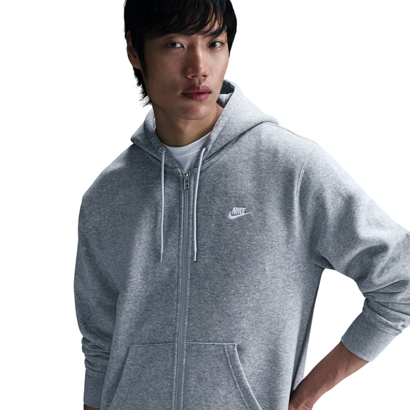 Bluza męska Nike Club BB FZ Hoodie szara FN3861 063