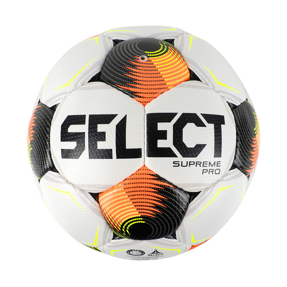 Piłka nożna Select Supreme Pro FIFA Basic biało-czarno-pomarańczowa 1001356/111148