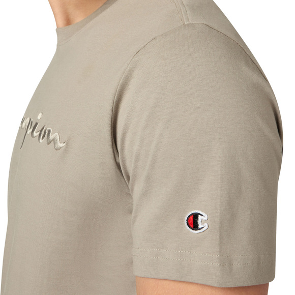 Koszulka męska Champion SS Tee beżowa 220273 ES035