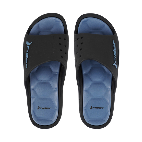 Klapki męskie Rider Bay XIV AD czarno-niebieskie 83632-BM434