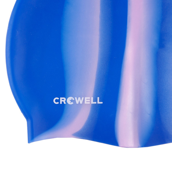 Czepek pływacki silikonowy Crowell Multi Flame niebiesko-różowy kol.06 
