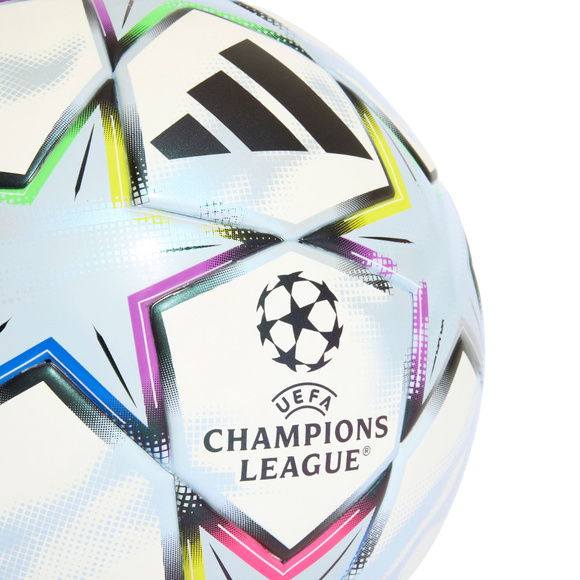 Piłka nożna adidas UCL League J290 26/27 League Stage biało-błękitna KE9767