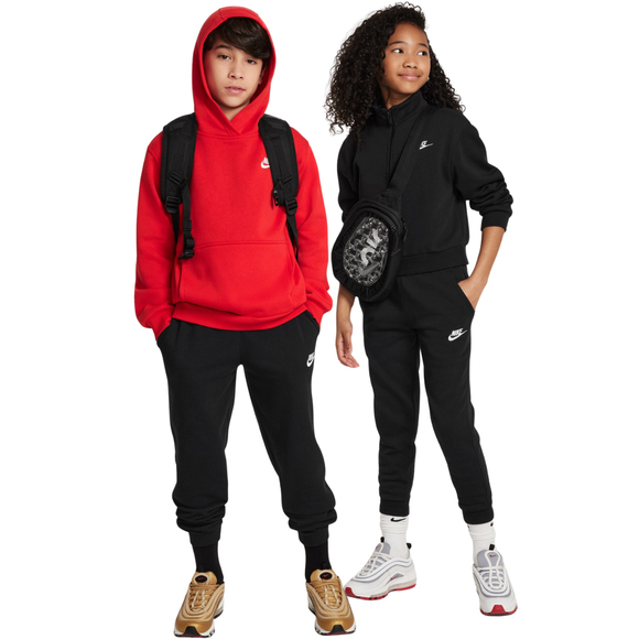 Spodnie dla dzieci Nike Club Fleece czarne FD3019 010