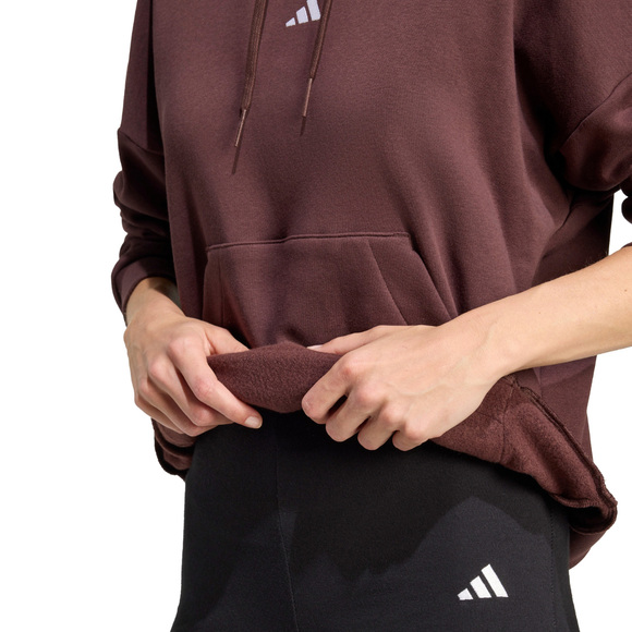 Bluza damska adidas Essentials Small Logo Feel Cozy brązowa JV7314