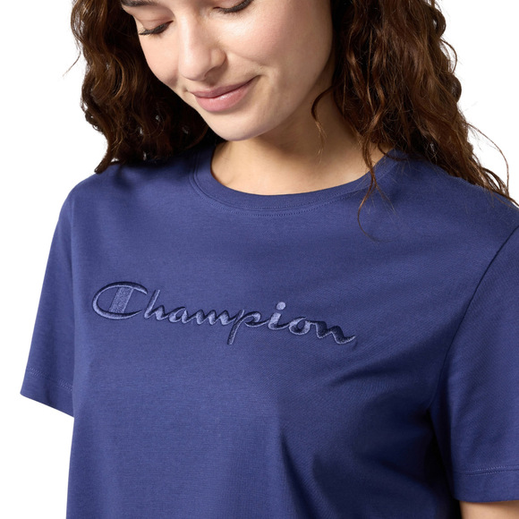 Koszulka damska Champion SS Tee niebieska 118382 BS200