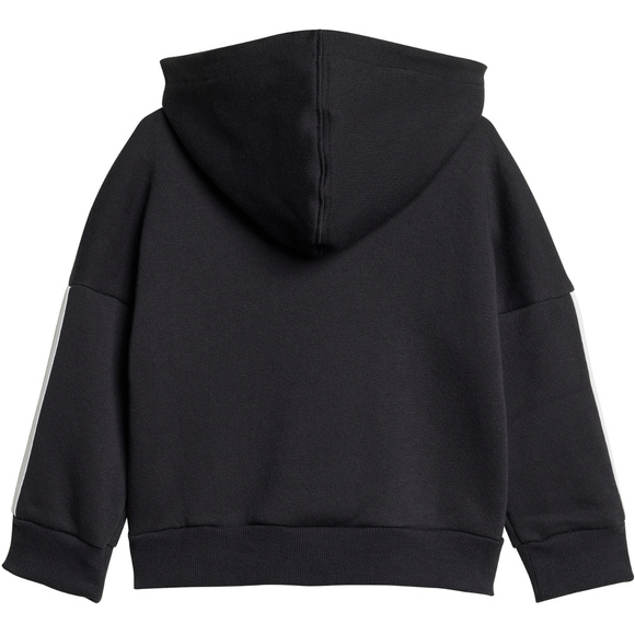 Dres dla dzieci adidas Essentials Joggers 3 Stripes Fleece Hoodie czarny JD6484