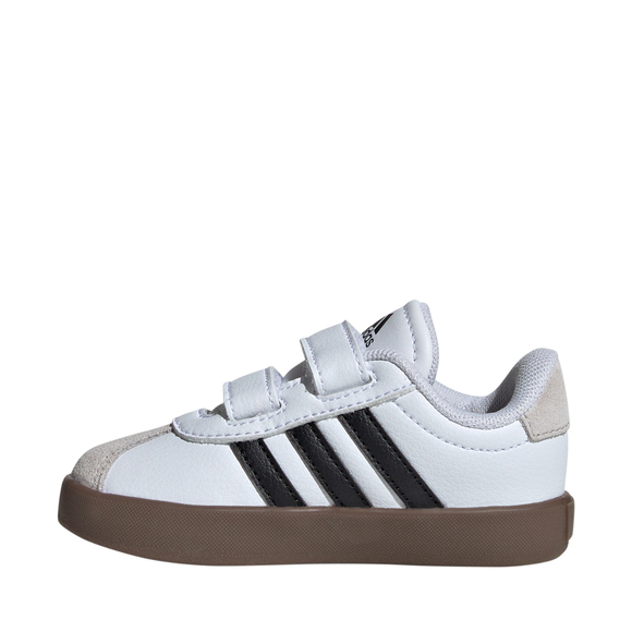 Buty dla dzieci adidas VL Court 3.0 Skateboarding biało-szare ID9157