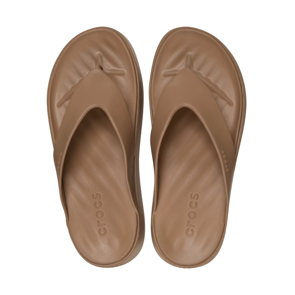 Klapki damskie Crocs Getaway Platform Flip brązowe 209410 2JJ
