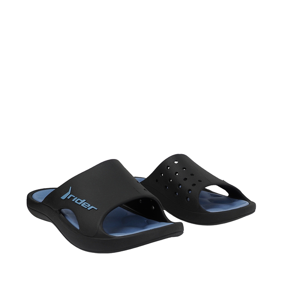 Klapki męskie Rider Bay XIV AD czarno-niebieskie 83632-BM434