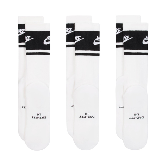 Skarpety Nike Everyday Elevated Crew 3 pary biało-czarne IM7949 901
