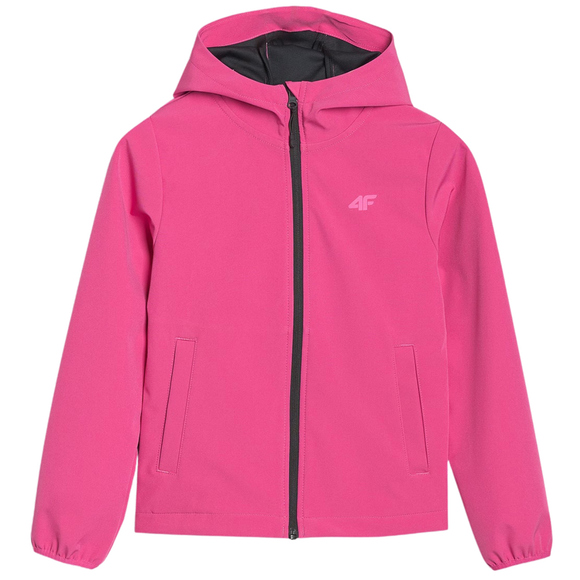Kurtka dla dziewczynki softshell 4F F305 różowa 4FJWSS25TSOFF305 54S