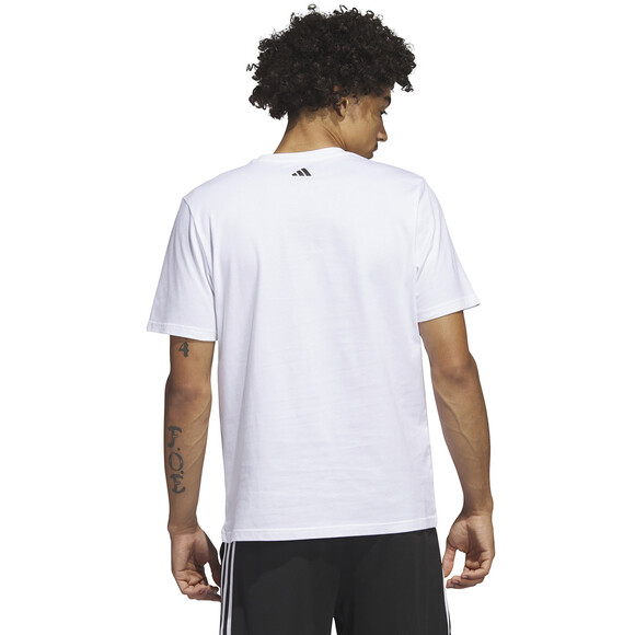 Koszulka męska adidas Lil' Stripe Basketball Graphic Tee biała IC1866