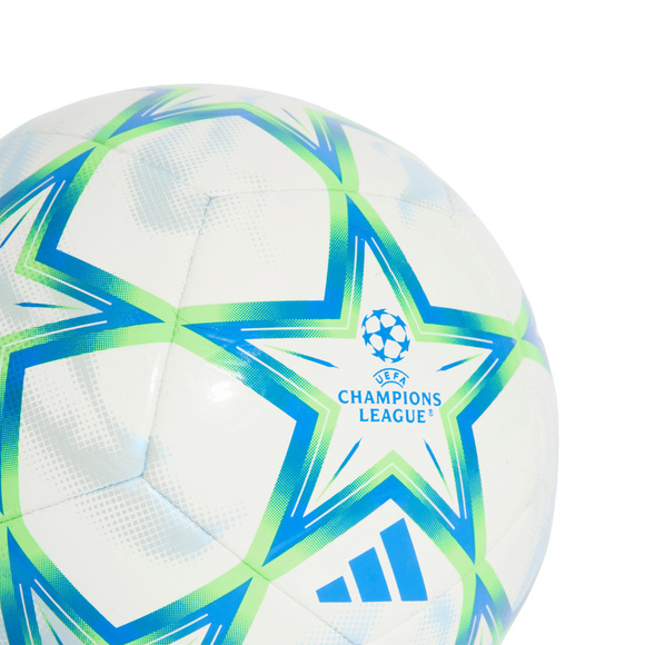 Piłka nożna adidas UCL Club 26/27 League Stage biało-niebiesko-zielona KX5863