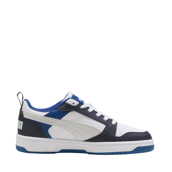 Buty dla dzieci Puma Rebound V6 Lo Mid biało-niebieskie 393833 28