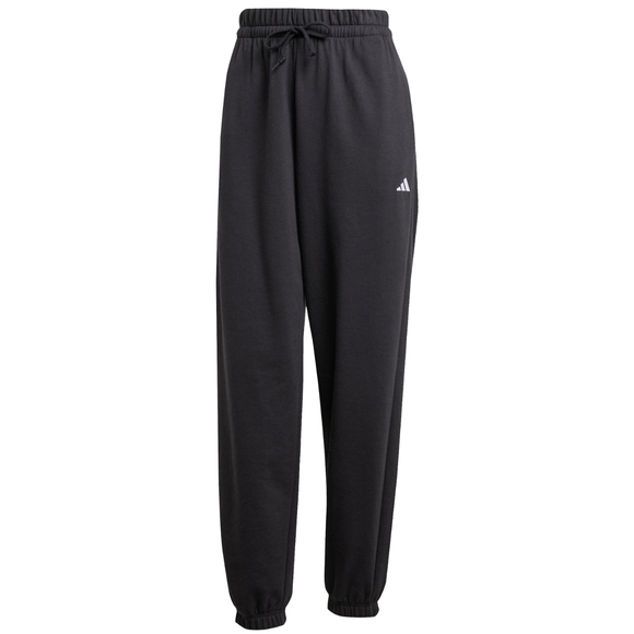 Spodnie damskie adidas Essentials Small Logo French Terry Cuffed czarne JD7999