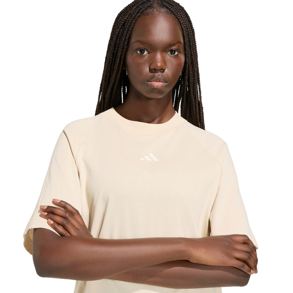 Koszulka damska adidas Kit Small Logo kremowa KT0302