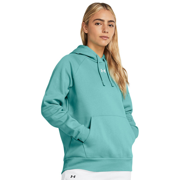 Bluza damska Under Armour Rival Flecce Hoodie miętowa 1379500 482