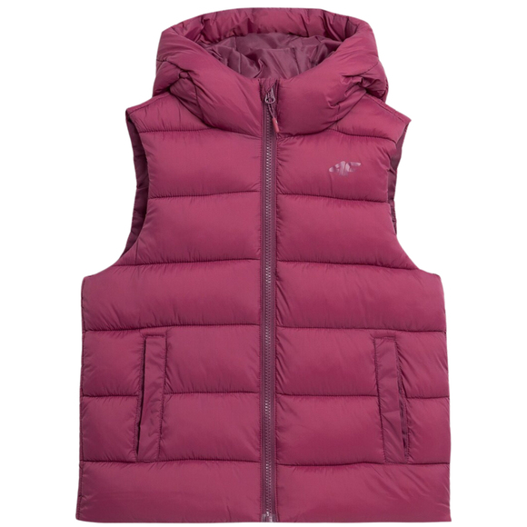 Kamizelka dla dziewczynki 4F ciemny róż HJZ22 JKUDP002 53S