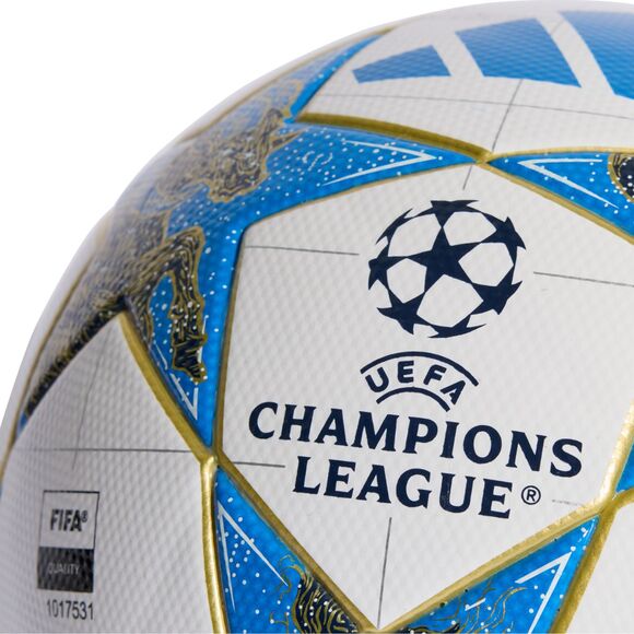 Piłka nożna adidas UCL League 25/26 League Stage Box biało-niebiesko-złota JP1548