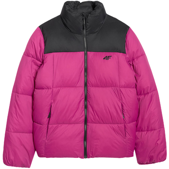 Kurtka damska puchowa 4F F581 fuksja 4FWAW25TDJAF581 55S