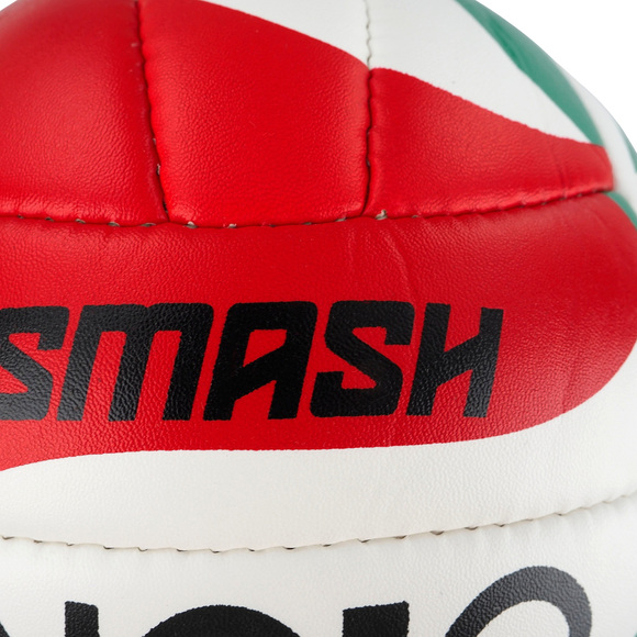 Piłka siatkowa NO10 Smash biało-zielono-czerwona