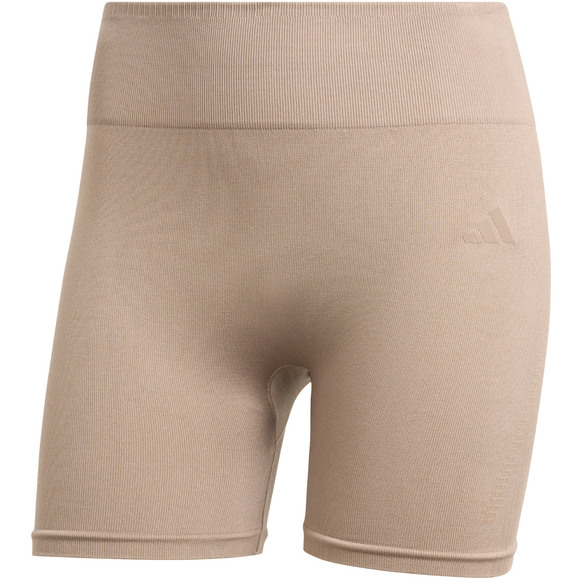 Spodenki damskie adidas Workout Essentials 4 inch beżowe JX3926