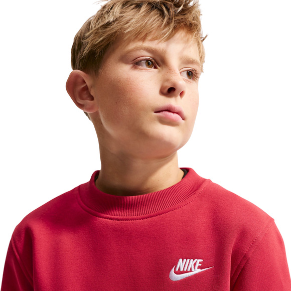 Bluza dla dzieci Nike Sportswear Club Fleece czerwona FD3006 608