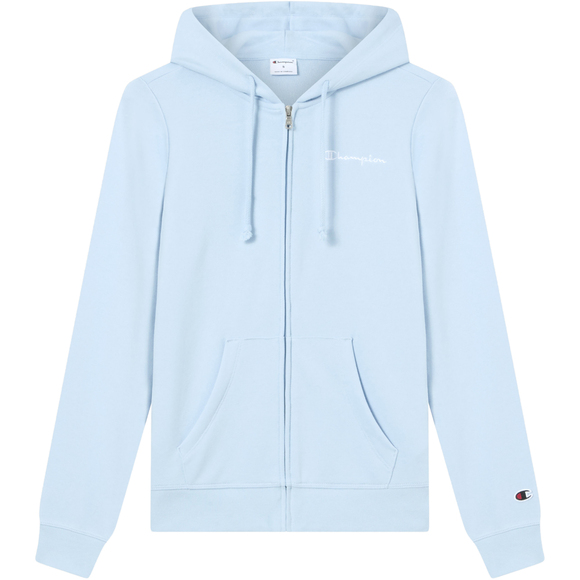Bluza damska Champion Full Zip Hoodie Sweatshirt błękitna 118406 BS224