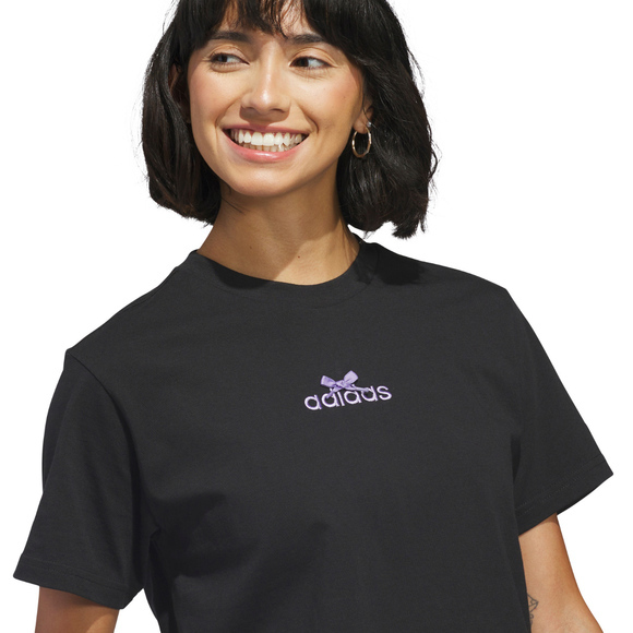 Koszulka damska adidas Bow on Linear Logo Graphic czarna KB2400
